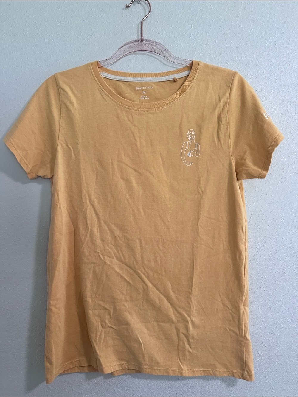 Relaxed Crewneck Tee in Mustard Yellow by